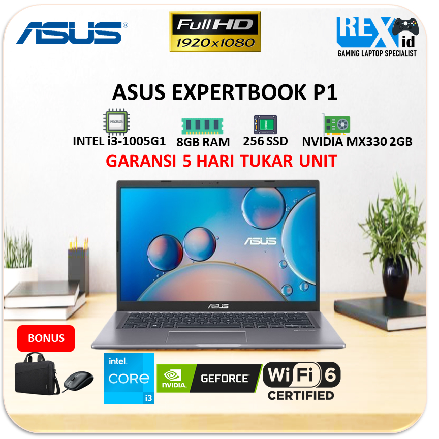 Asus P1411CJP mx330 2GB / i3 1005g1 8gb DDR4 256ssd + OHS