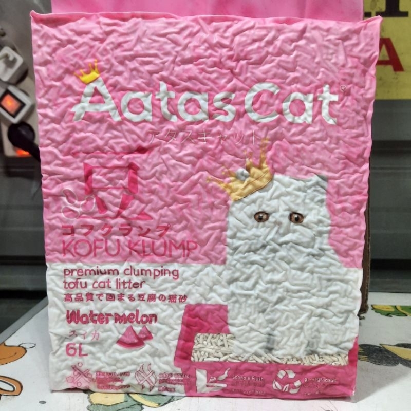 Pasir Soya Klump Aatas 6 L / Pasir Tofu Aatas / Pasir Kucing