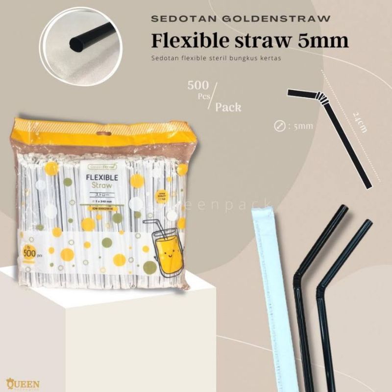 Sedotan plastik bengkok / Sedotan Plastik Lancip