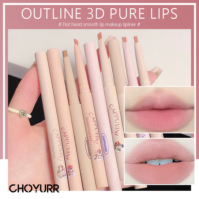 【COD】CAPPUVINI Lip Liner Pencil Matte Lipstick Nude Color Lipstick Matte Lipline Pensil Lipstik Pensil-CH