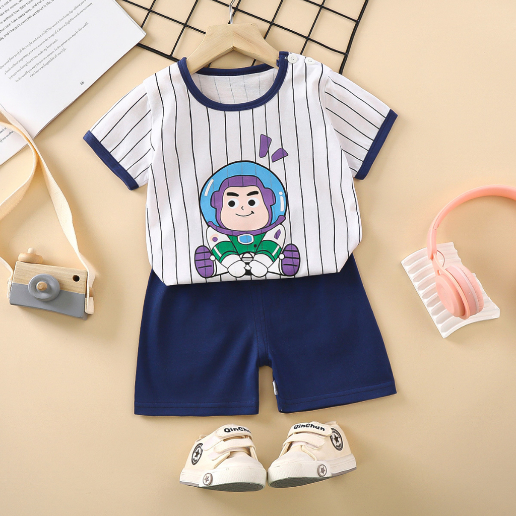 PGT - Setelan Anak 0- 3 Tahun Model 46-56 Baju Setelan Anak Piyama Tidur Pendek Jumper Anak Bayi