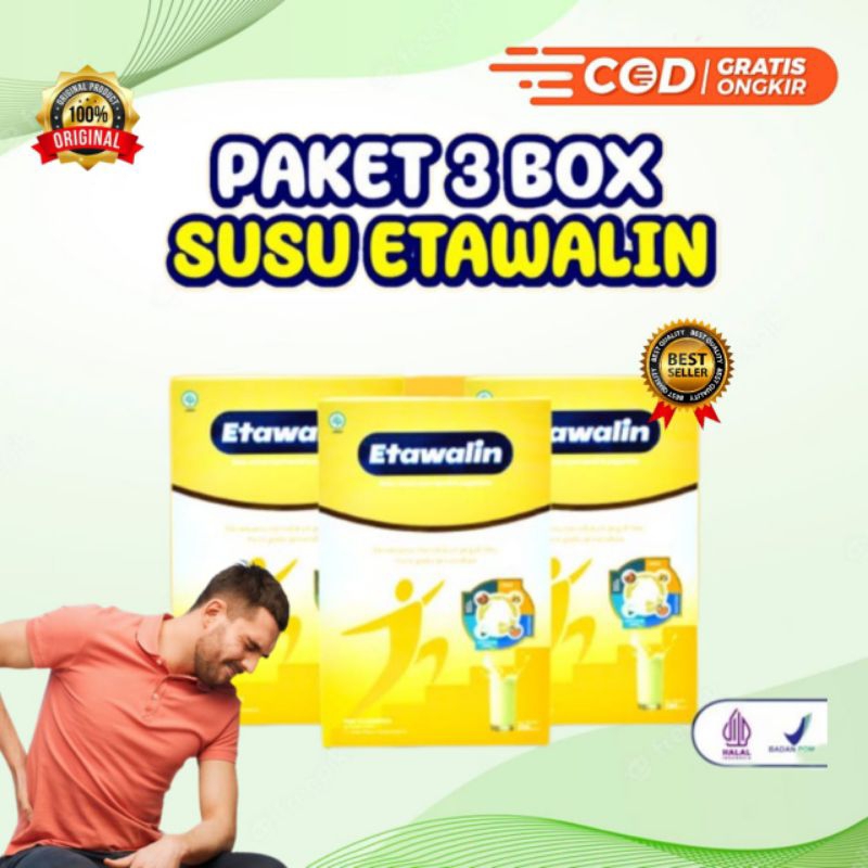 

Paket Hemat 3 Box Susu ETAWALIN Mengatasi Nyeri Sendi Sakit Lutut Reumatik Asam Urat