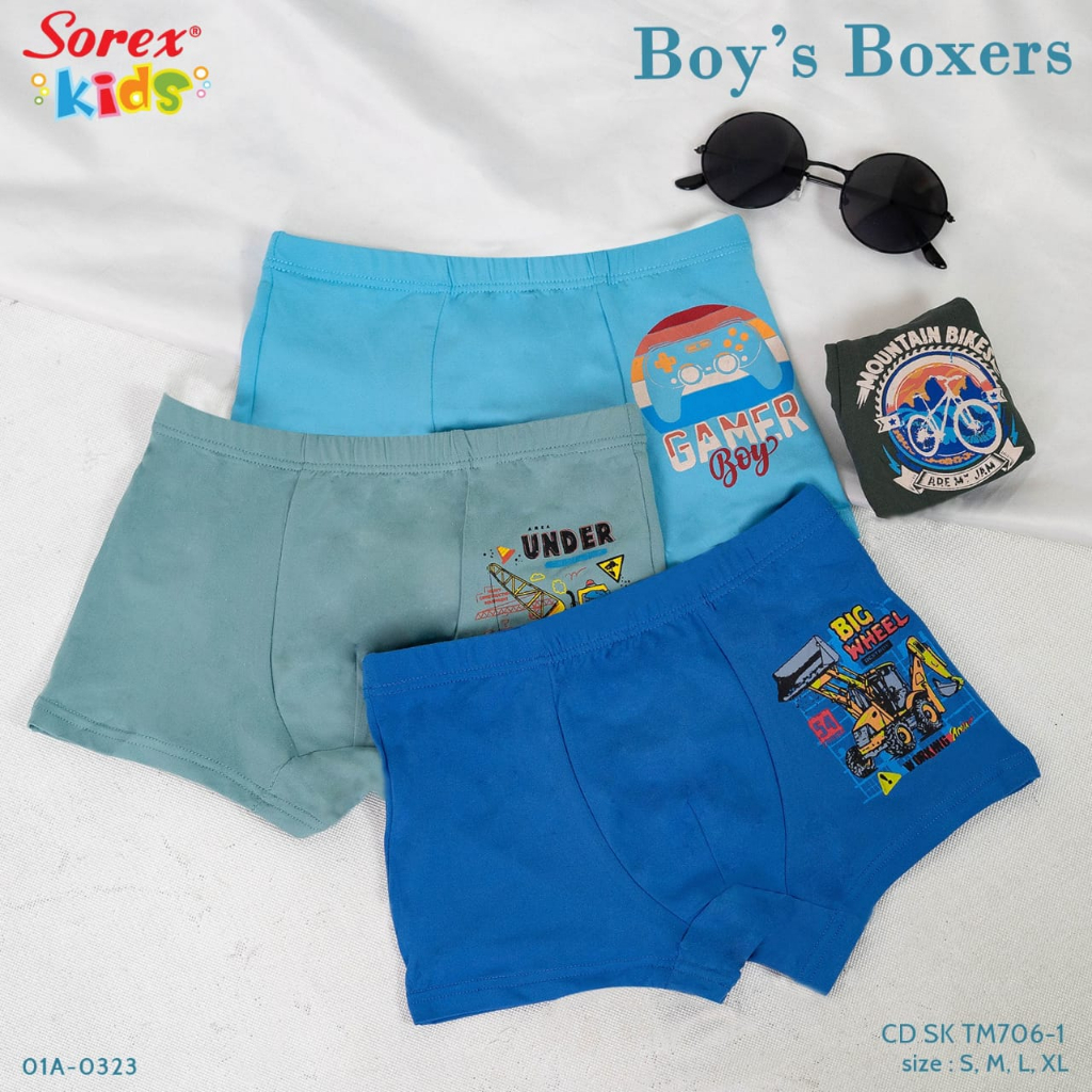 SOREX KIDS BOY SK TM702 TX956 - CD CELANA DALAM BOXER ANAK COWOK LAKI LAKI