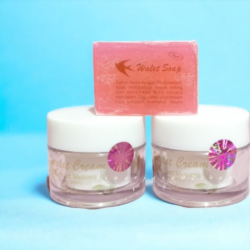 Cream Walet Mutiara 3in1 Jaring With Pearly Whitening Original 20gr