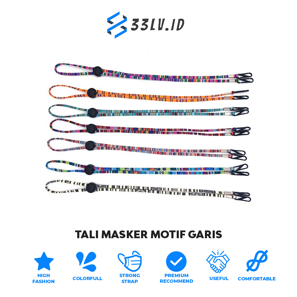 【33LV.ID】strap masker 2in1 TLM-102 Tali Korea Konektor Headloop tali masker