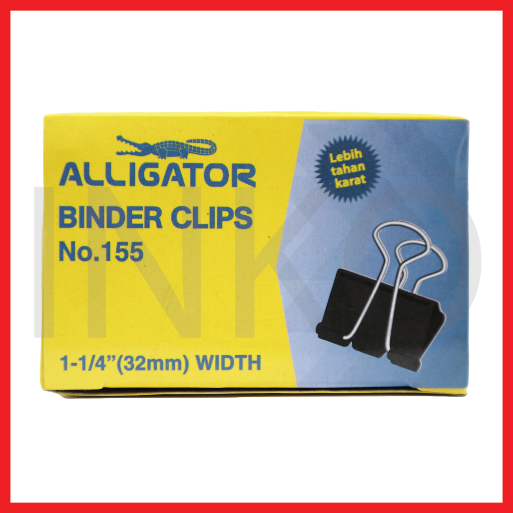 

ALLIGATOR BINDER CLIPS NO.155 32MM