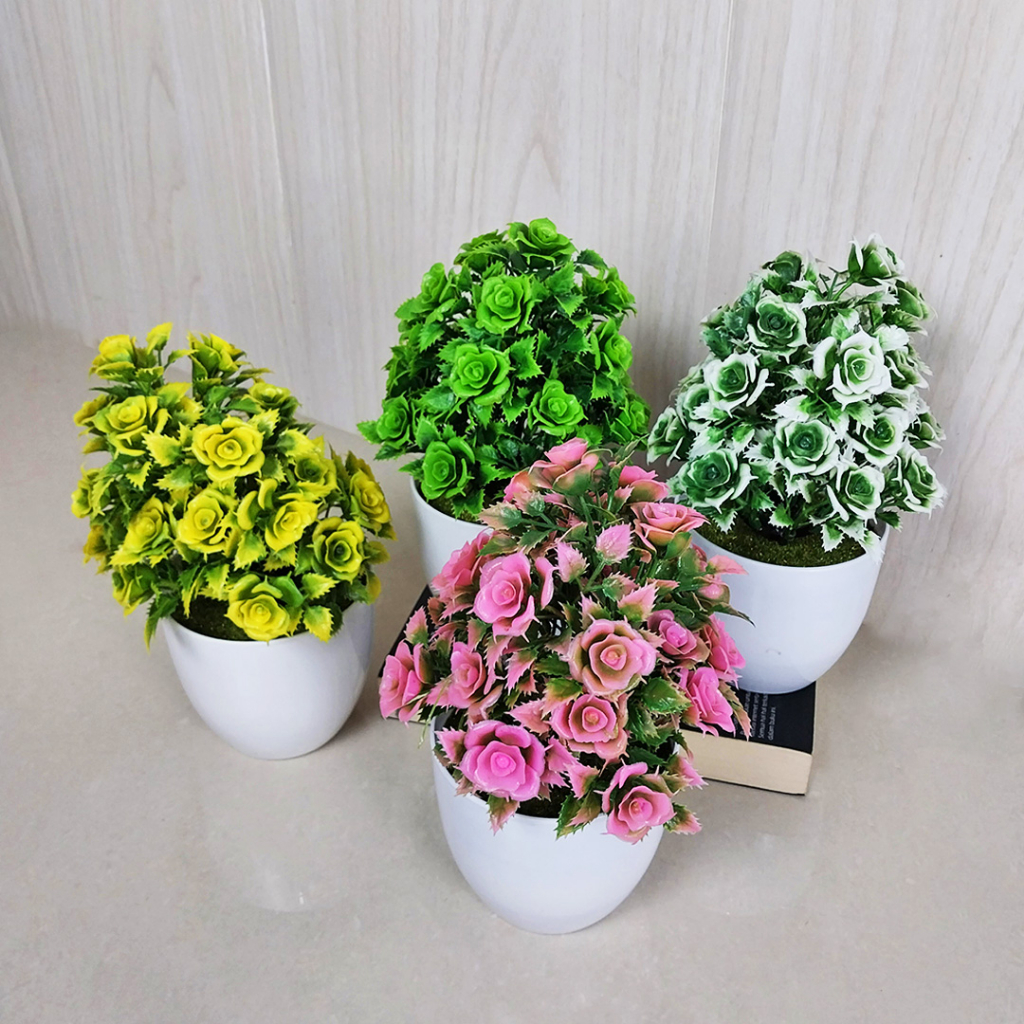 Tanaman Bunga Hias Plastik Tanaman Hias Palsu Bunga Akasia Mawar Dekorasi Rumah Artificial Flower PBP28