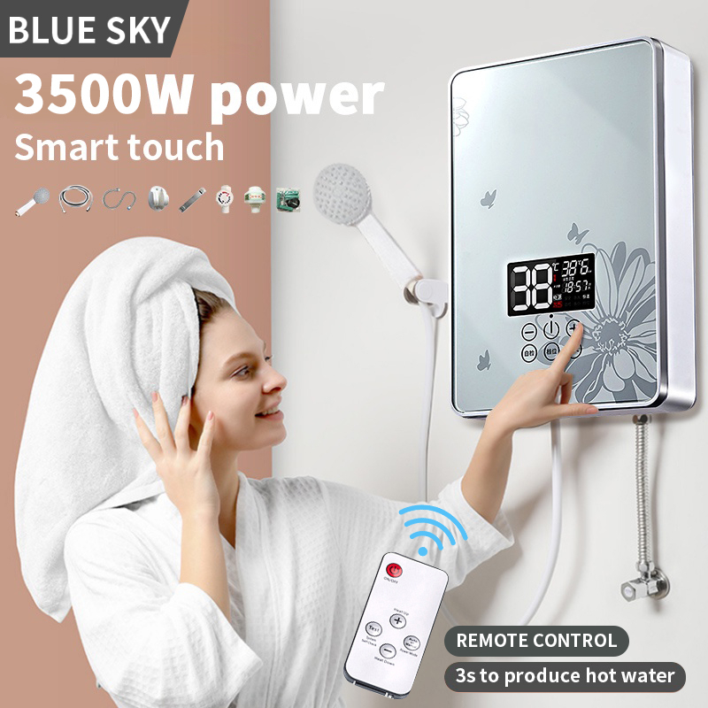 BLUE SKY Pemanas Air Listrik Tanpa Tangki Shower Air Panas Instan/Pemanas Pemanas Air Listrik