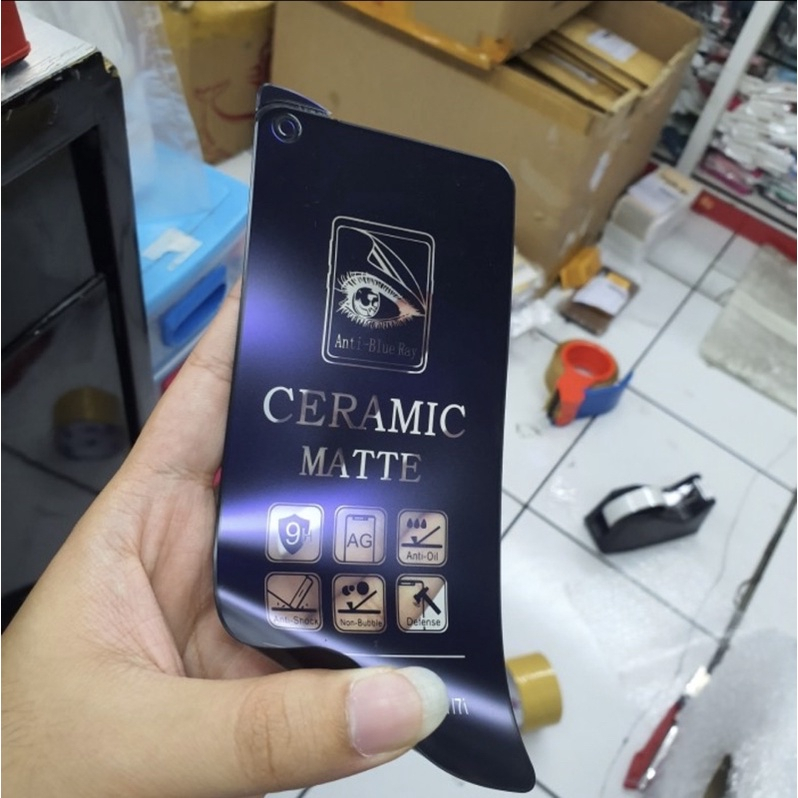 Ceramic Glass Matte Anti Blue Ray For Realme C30 C30S C55 - UA