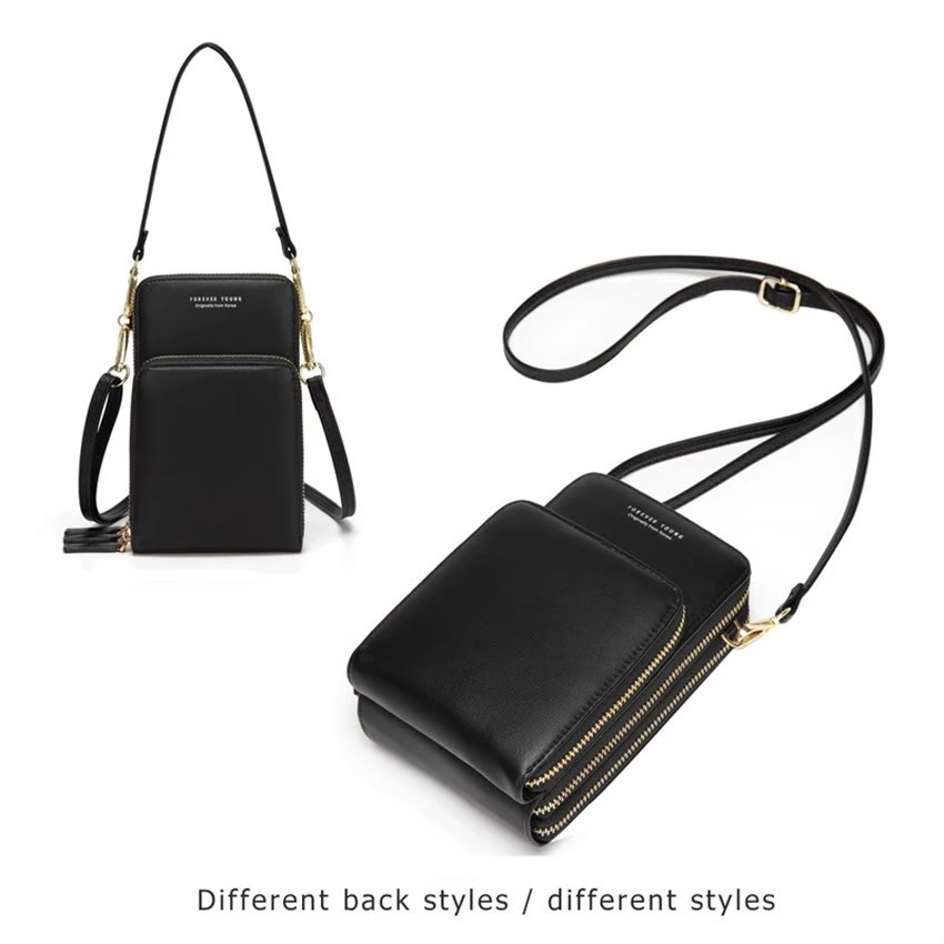 Tas Bahu Ponsel Selempang HPO Tas Ponsel Mode Penggunaan Sehari-hari Tempat Kartu Mini Musim Panas Tas Bahu untuk Dompet Wanita Multifungsi
