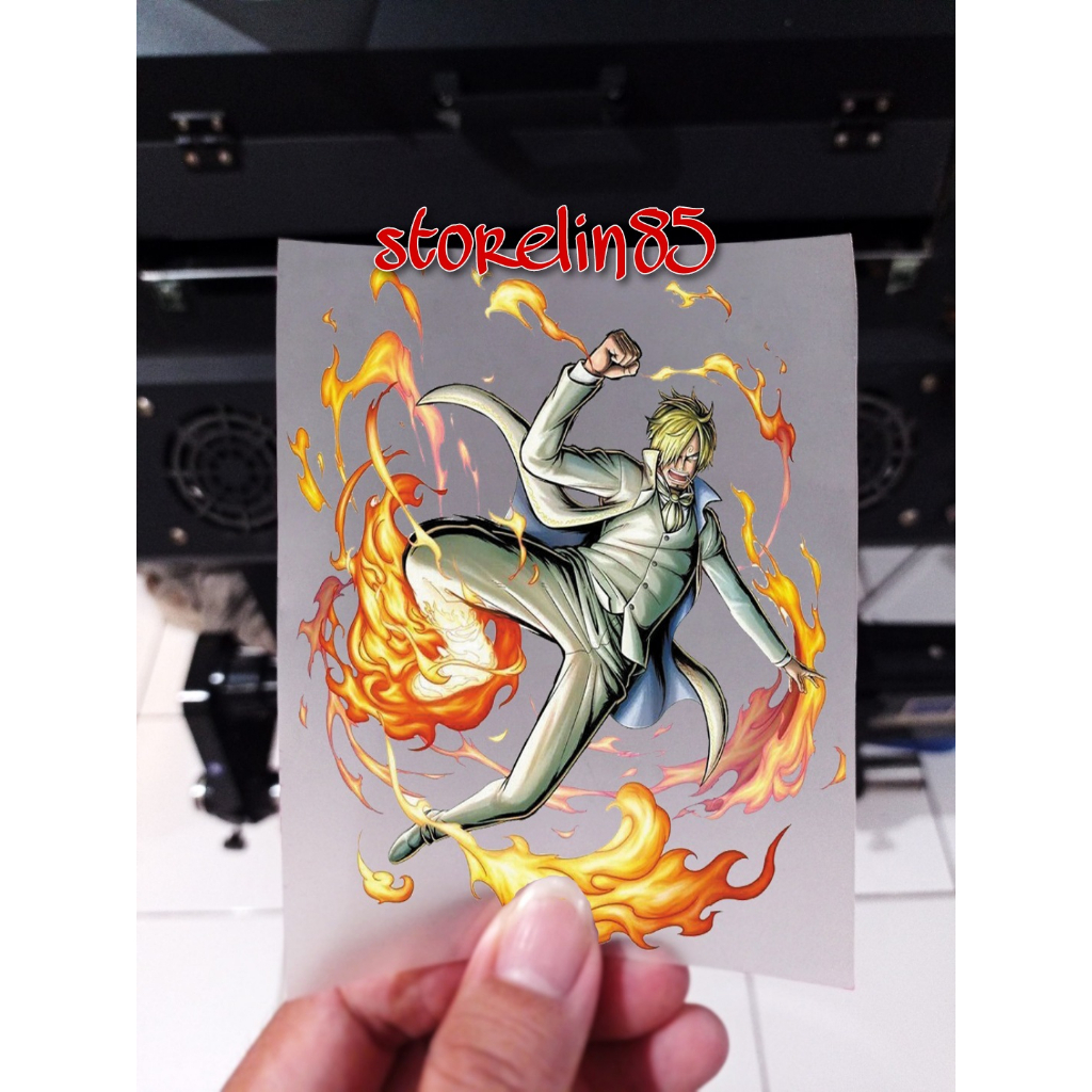 SABLON STIKER SETRIKA SABLON DTF PRINTING TEMA ANIME ONE