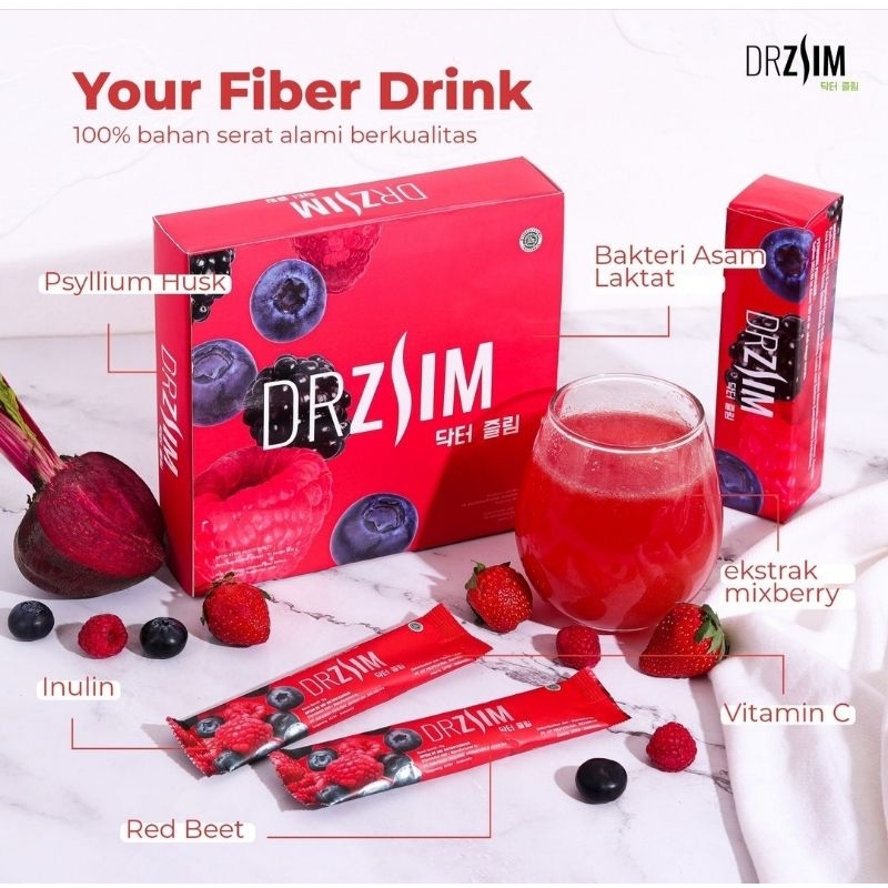 

Dr zlim fiber minuman serbuk rasa mix berry