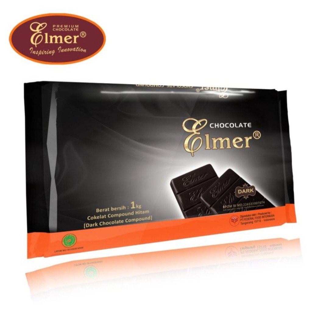 Cokelat Elmer Ghana Dark Chocolate kemasan 1kg