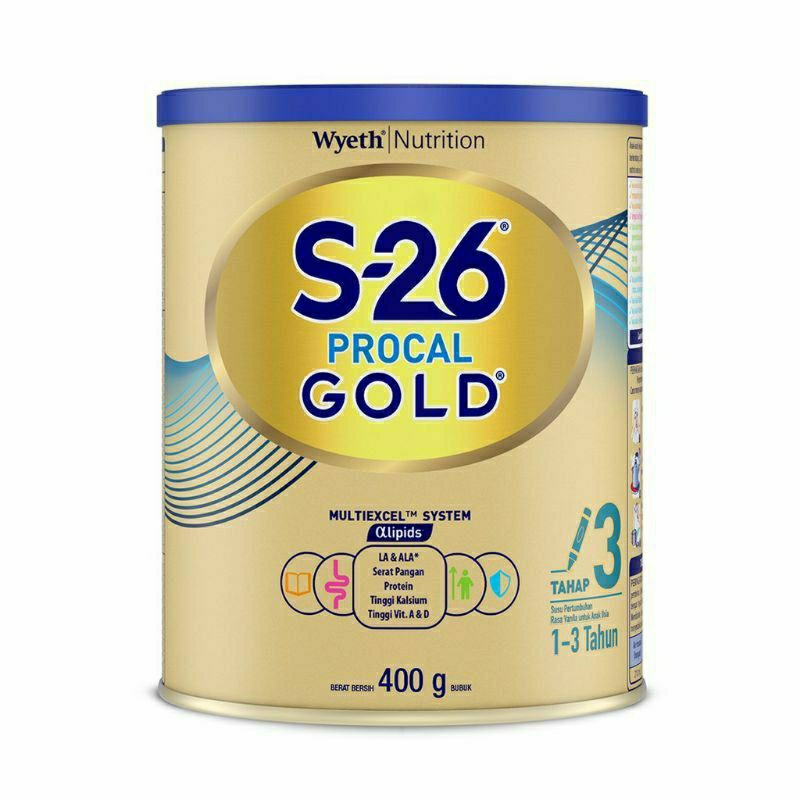 S-26 Procal GOLD Tahap 3 Vanila Susu Pertumbuhan Anak Usia 1-3 Tahun, Kaleng 400 gr b