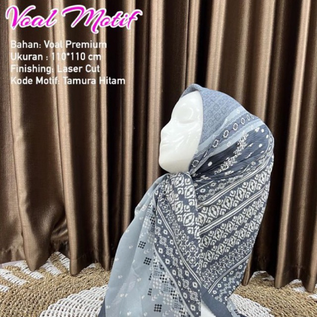 segiempat motif waffle lasercut arikahijab bunga pastel kalem Surabaya Sidoarjo Malang