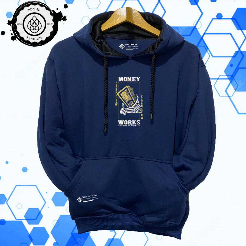 Sweater Hodi Pria Wanita Original Distro Bandung Jaket Switer Warna Navy Brand Terbaru PDM ID Bisa COD