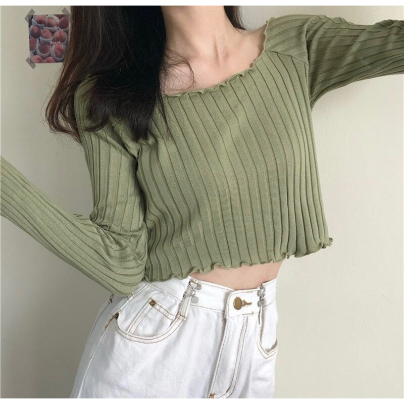 BLOUSE KOREA - BLOUSE CROP - RETUSA BLOUSE