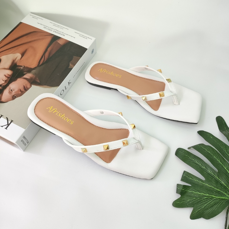 Afrishoes Sandal Flat Teplek Jevit Piramid Empuk