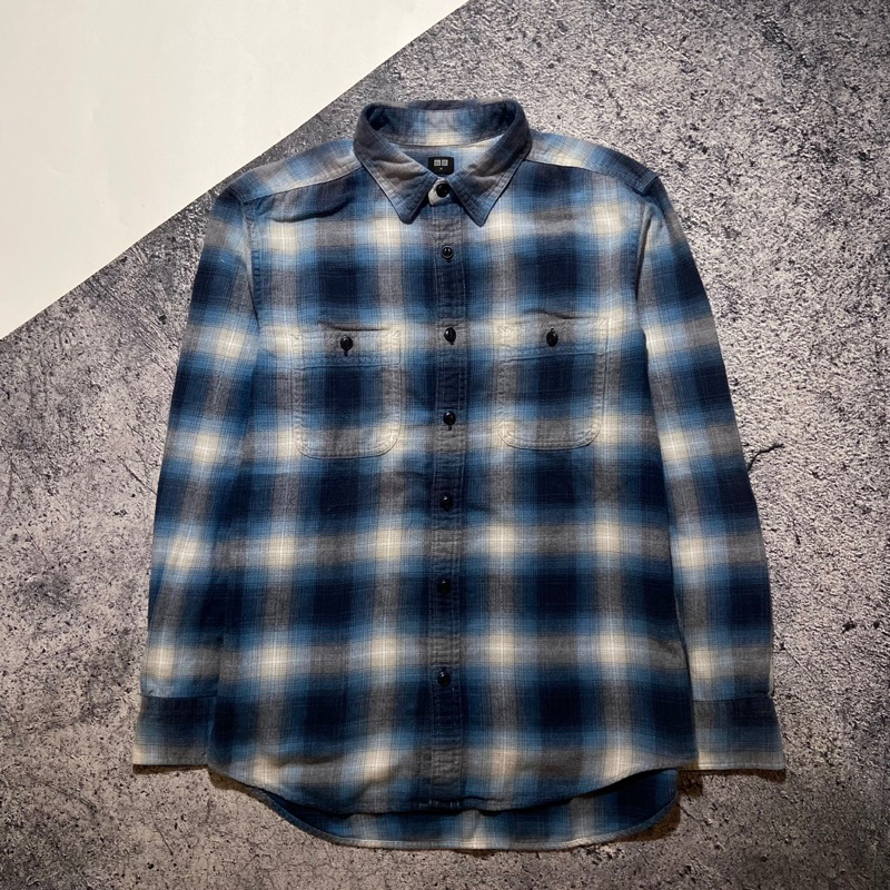 Flannel Uniqlo Veterano Blue