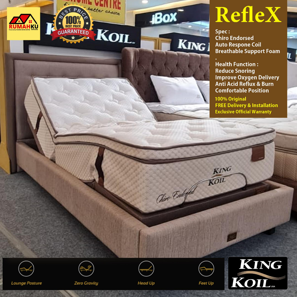 KING KOIL REFLEX ADJUSTABLE BED - KING KOIL KASUR ADJUSTABLE - KASUR REFLEX ADJUSTABLE KING KOIL