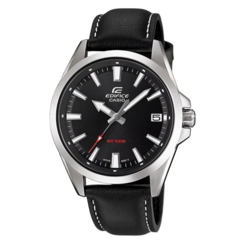 CASIO EDIFICE EFV-100L-1AVUDF Jam Tangan Kulit Pria Original