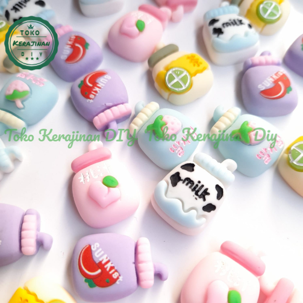 (5 Pcs) Clay Resin Tempel Pastel Model Terbaru Lucu