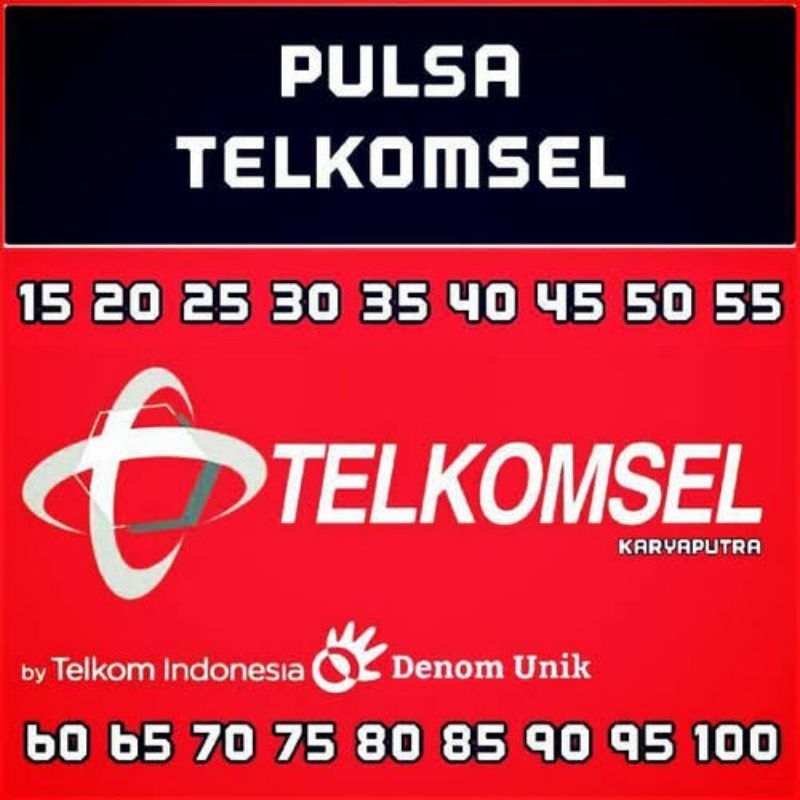 Pulsa telkomsel murah 30k ,35k,40k,50k,
