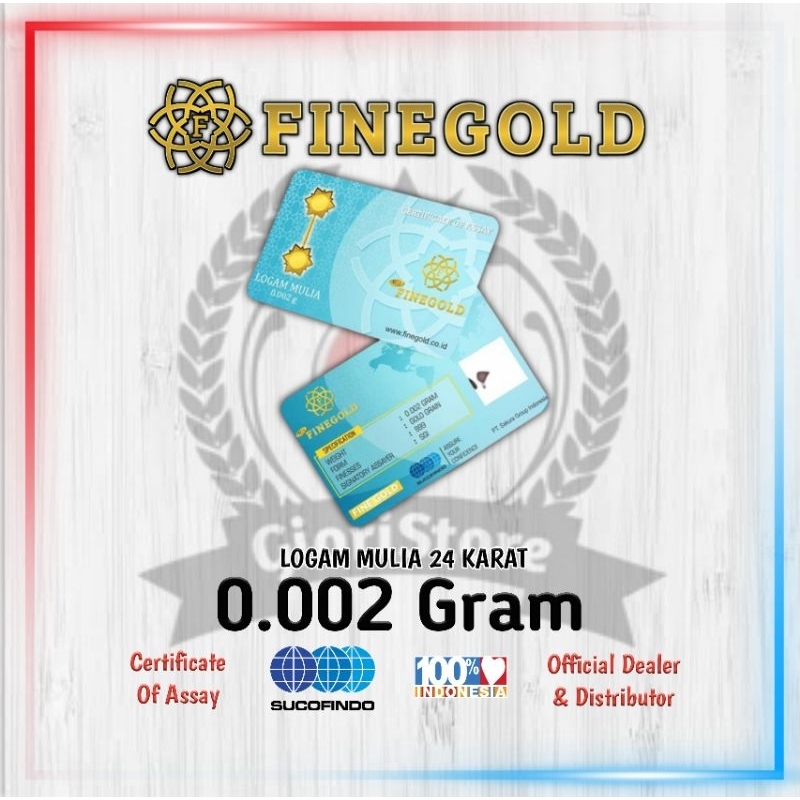 DIEMASIN 0.002 Gram Logam Mulia Emas Mini 24 Karat