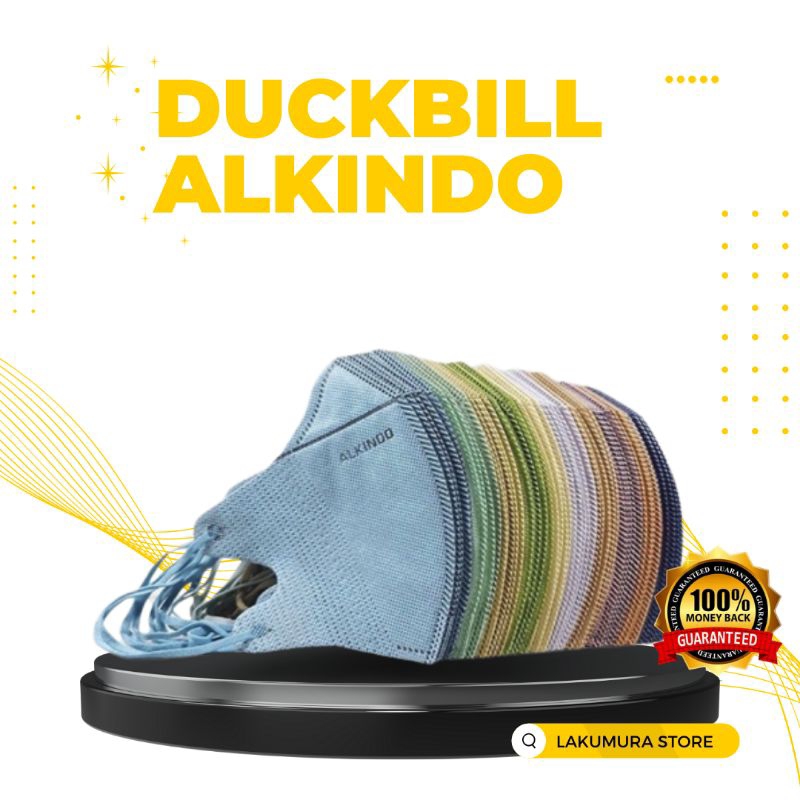 MASKER DUCKBILL ALKINDO 4 PLY MIX WARNA DISPOSABLE FACE MASK ISI 50 PCS