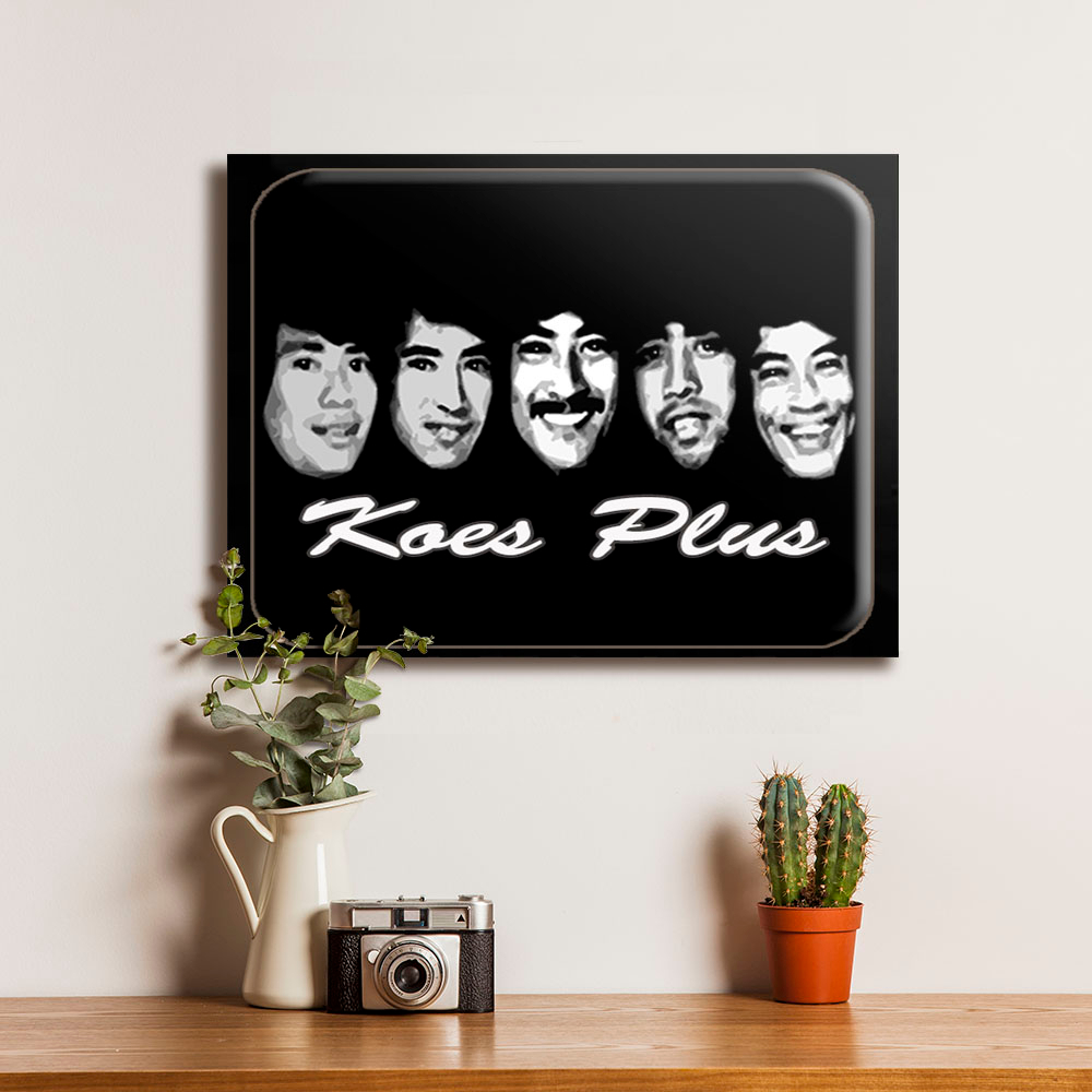 Poster Group Band Legendaris Indonesia Jadul Jaman Dulu KOES PLUS 6 - Dekorasi Hiasan Dinding Kayu
