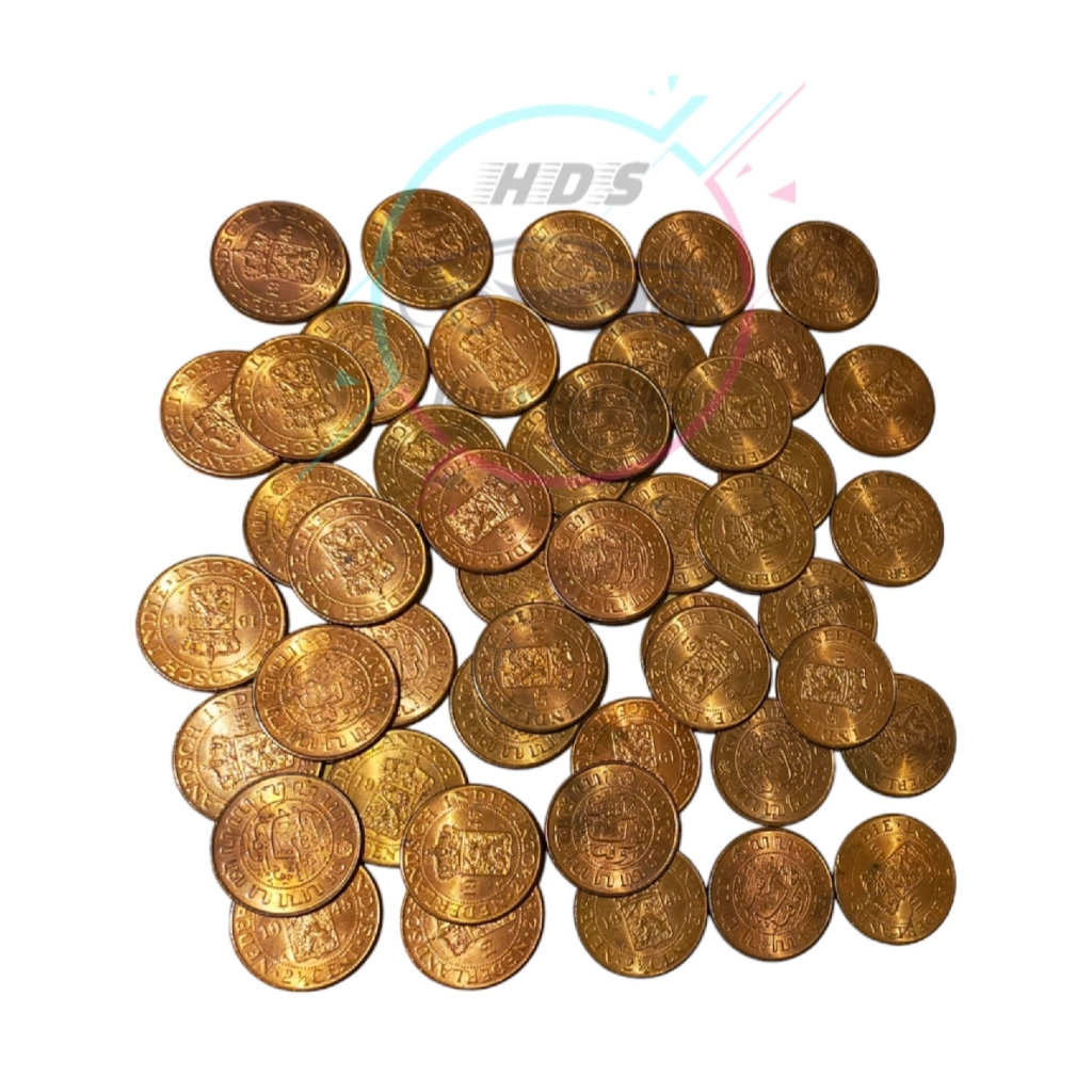 Uang Koin Kuno Nederlandsch Indie 2½ Cent / Benggol Tahun 1945