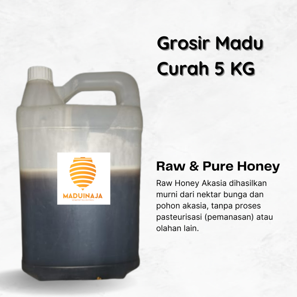 

Grosir Madu Curah Akasia 5 KG Madu Murni Nektar Bunga 100%