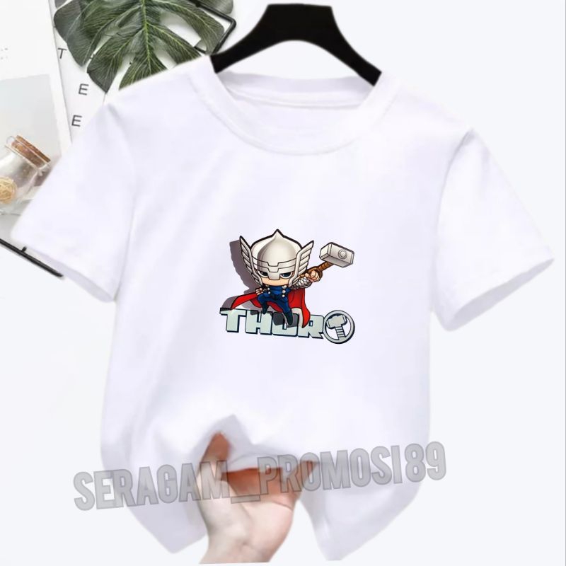 Baju Kaos Anak Laki-laki THOR Usia 2-10 Tahun / Kaos Katun Pendek Anak Laki / Atasan Kaos Oblong Katun Anak Anak / Kaos Distro Anak- Anak / Kaos Anak Tanggung