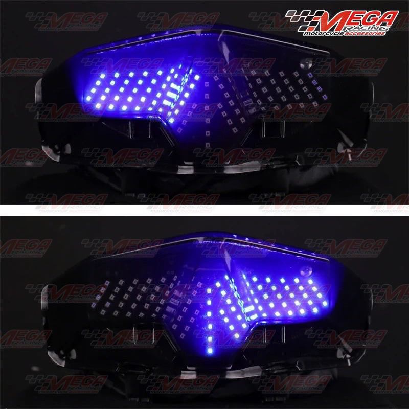 Lampu Stop Belakang Vario Led 125 150 New Set Reflektor + Mika Impor Model Coloseum 8 Mode Stoplamp Bintik Running Vario125 &amp; Vario150 2019 2020 2021 2022 2023