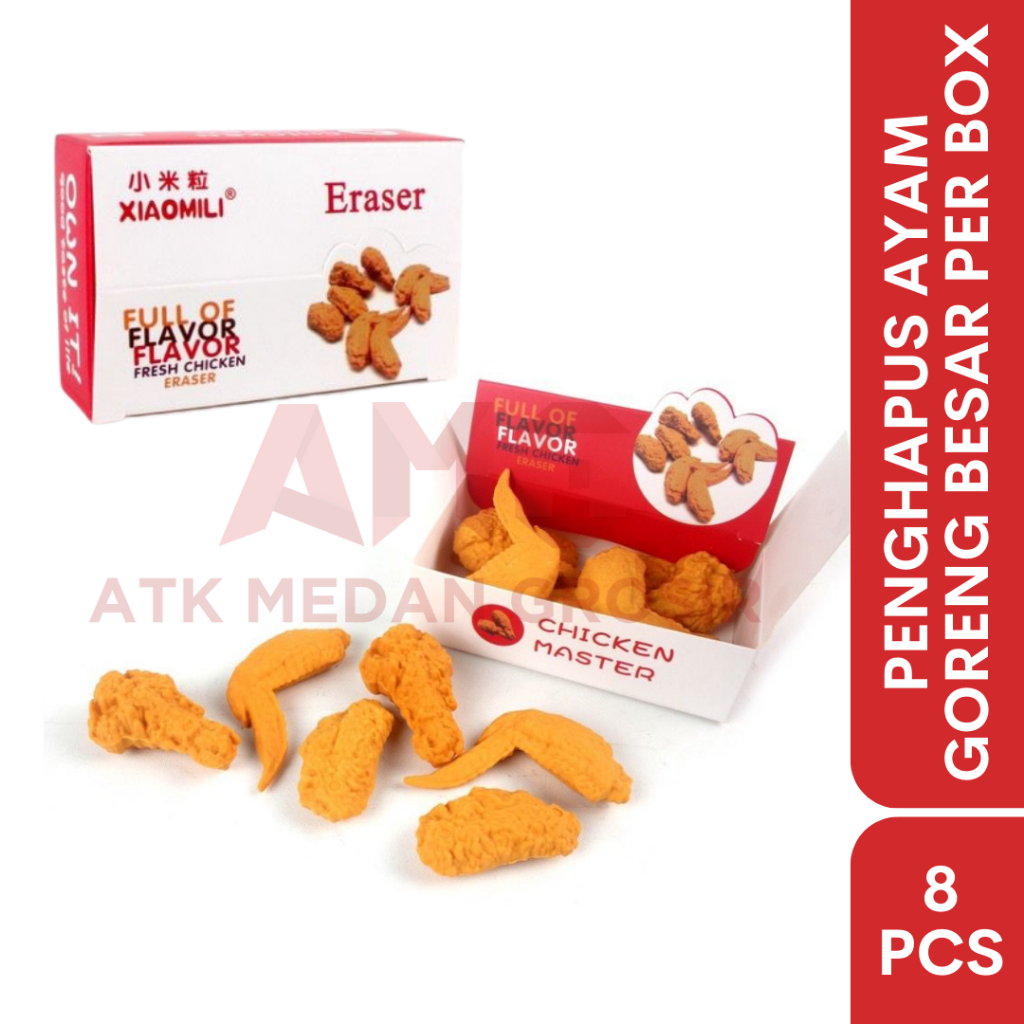 

PENGHAPUS KARAKTER AYAM GORENG LUCU HARGA PER BOX ISI 8 PCS