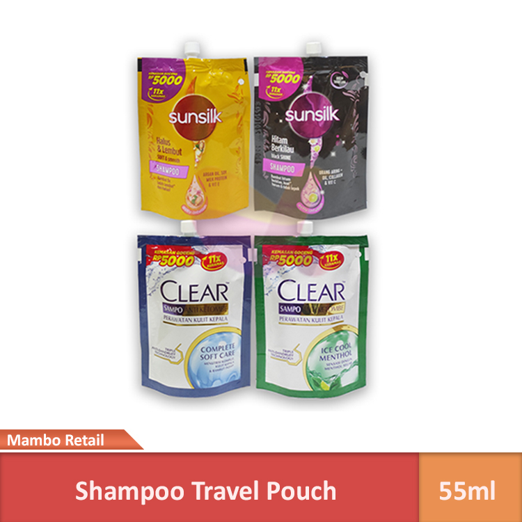 Shampoo Travel Pouch Clear | Sunsilk 55ml