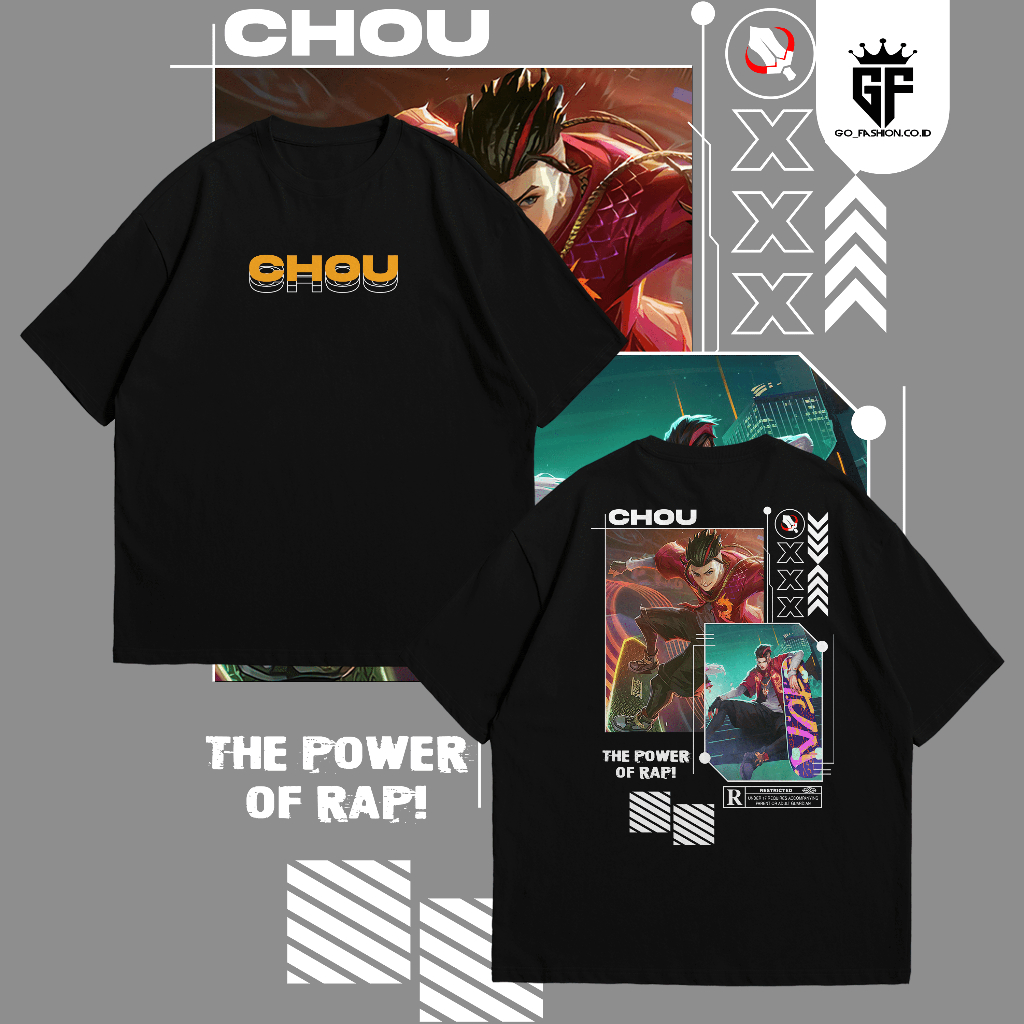 Kaos T-shirt Game Mobile Legend Hero CHOU FIGHTER Baju MLBB Distro Atasan Pria Wanita Premium