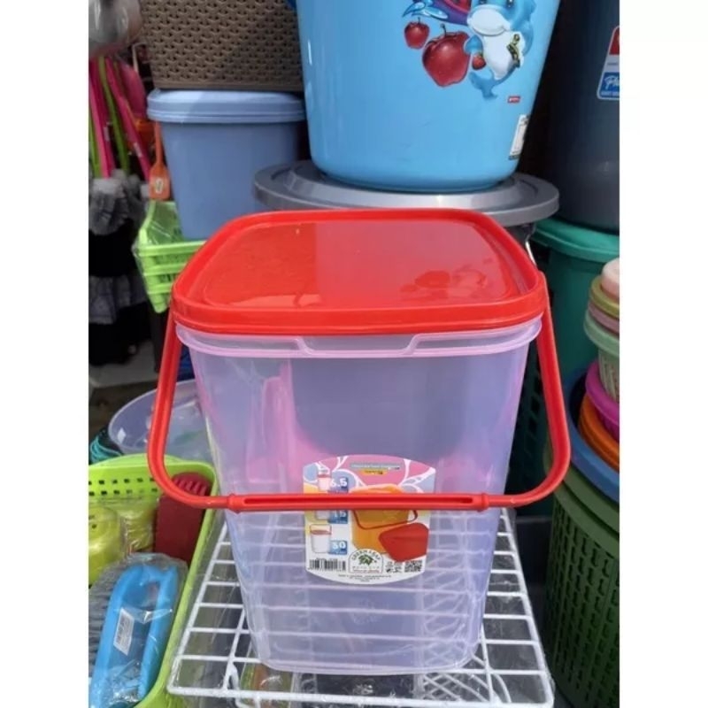 TOPLES SEGI BUAH BENING 10 LITER + GAGANG TOPLES KERUPUK BENING PLASTIK