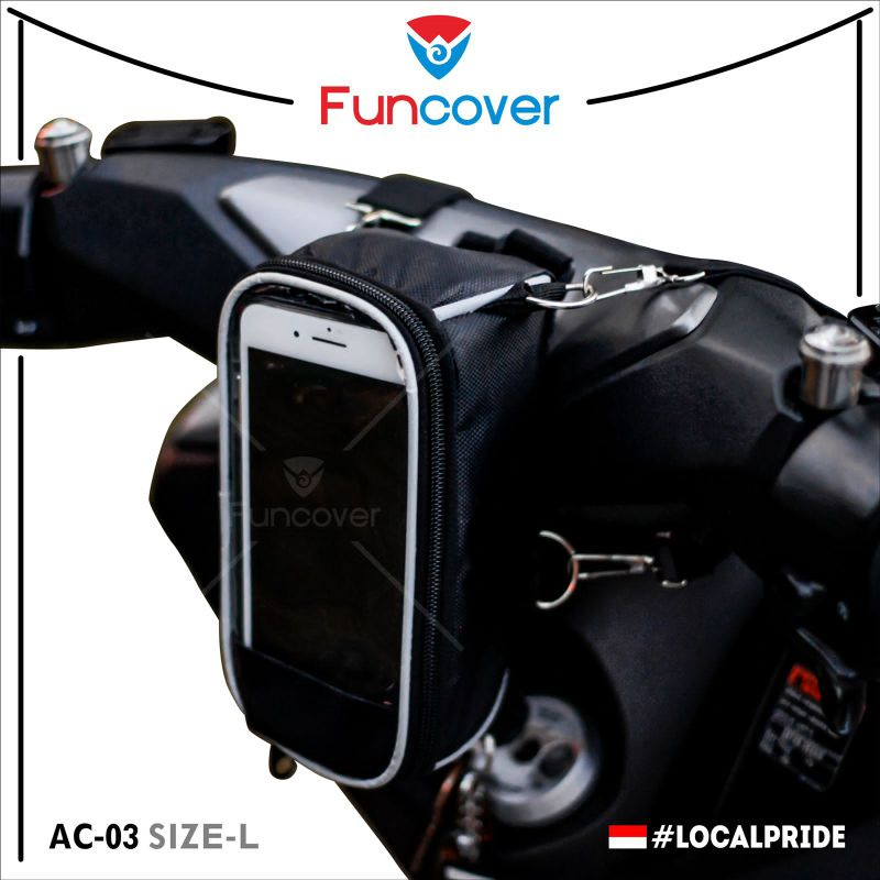 TEMPAT HP MOTOR DAN SEPEDA TAS STAND HOLDER HP WATERPROOF GOJEK GRAB OJEK