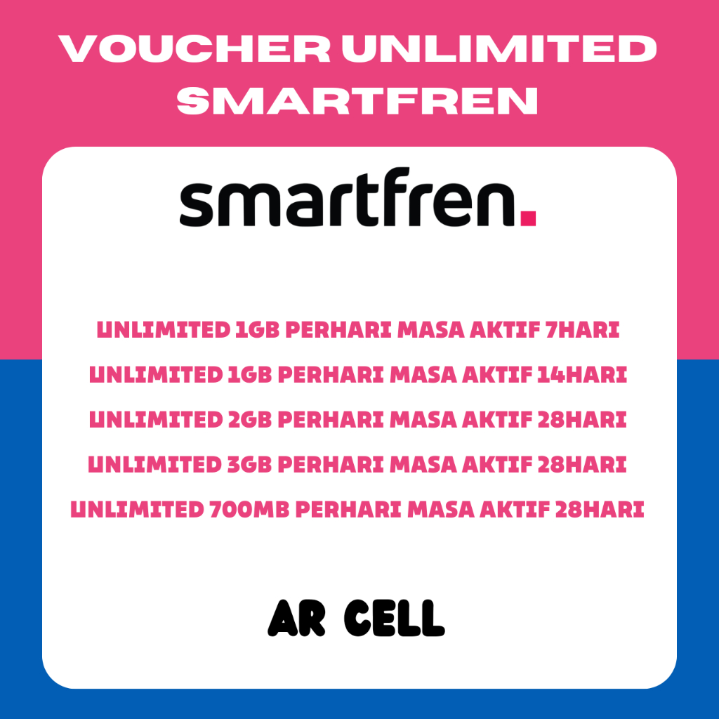VOUCHER SMARTFREN UNLIMITED HARIAN 1GB 2GB 3GB DAN VOUCHER UNLIMITED NONSTOP SMARTFREN DATA 6GB 12GB
