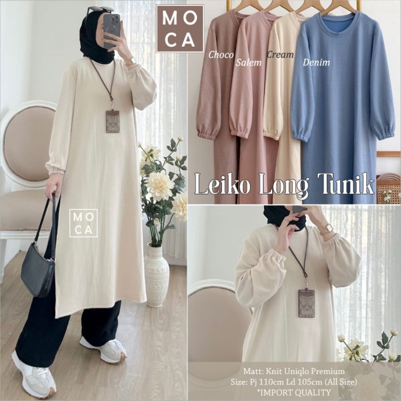 Long Tunik bahan knit uniqlo