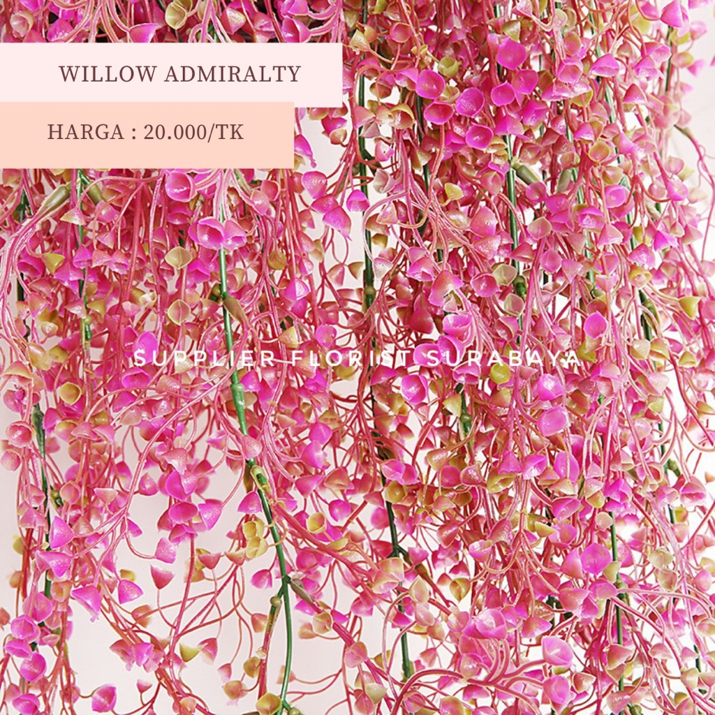 BUNGA DAUN PALSU WILLOW ADMIRALTY BUNGA RAMBAT MERAMBAT DAUN ARTIFICIAL FLOWER DESIGN CAFE LEAF ARTIFICIAL HOME DECORATION CAFE BUNGA IMITASI