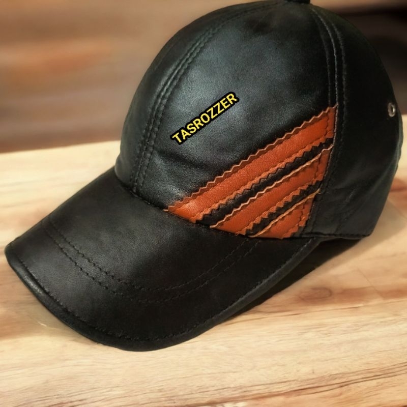 Topi kulit asli pria model merk terkenal