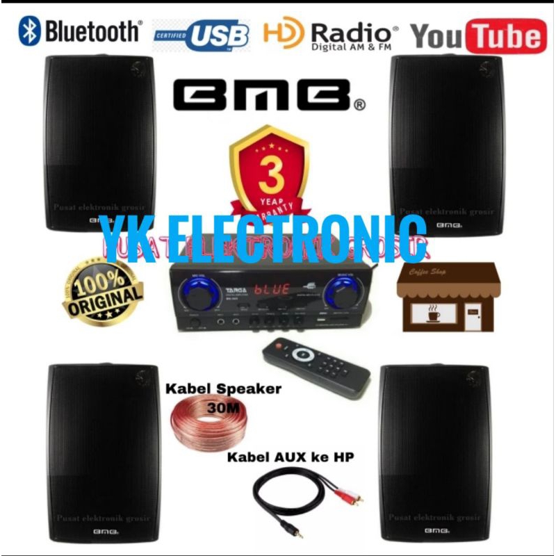 paket sound system karaoke bmb 5 inch 4 unit speaker bmb original