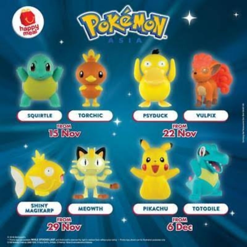 Happy Meal McD Pokemon (Mainan / Pajangan)