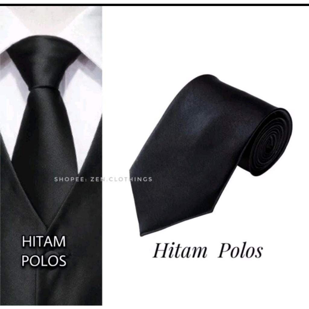 Dasi hitam polos/dasi pria hitam/dasi hitam slim