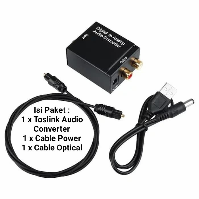 Converter Digital audio to analog - Toslink to RCA - Optic to RCA Optik kabel optik audio tv