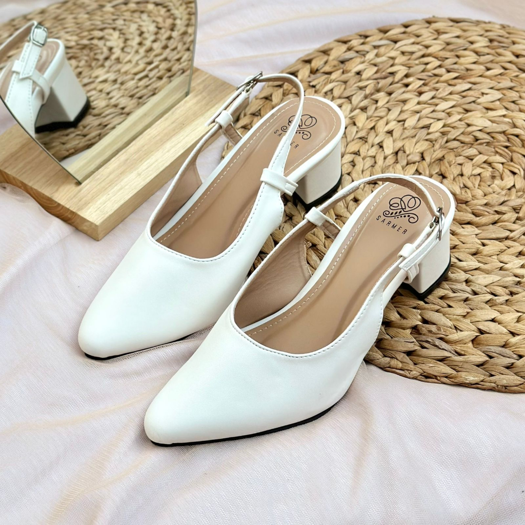 SARMER - DAMARA HEELS WHITE