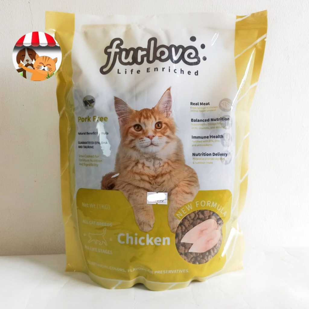 Makanan Kucing Furlove Chicken All Life Stages 1kg Semua Usia Kucing