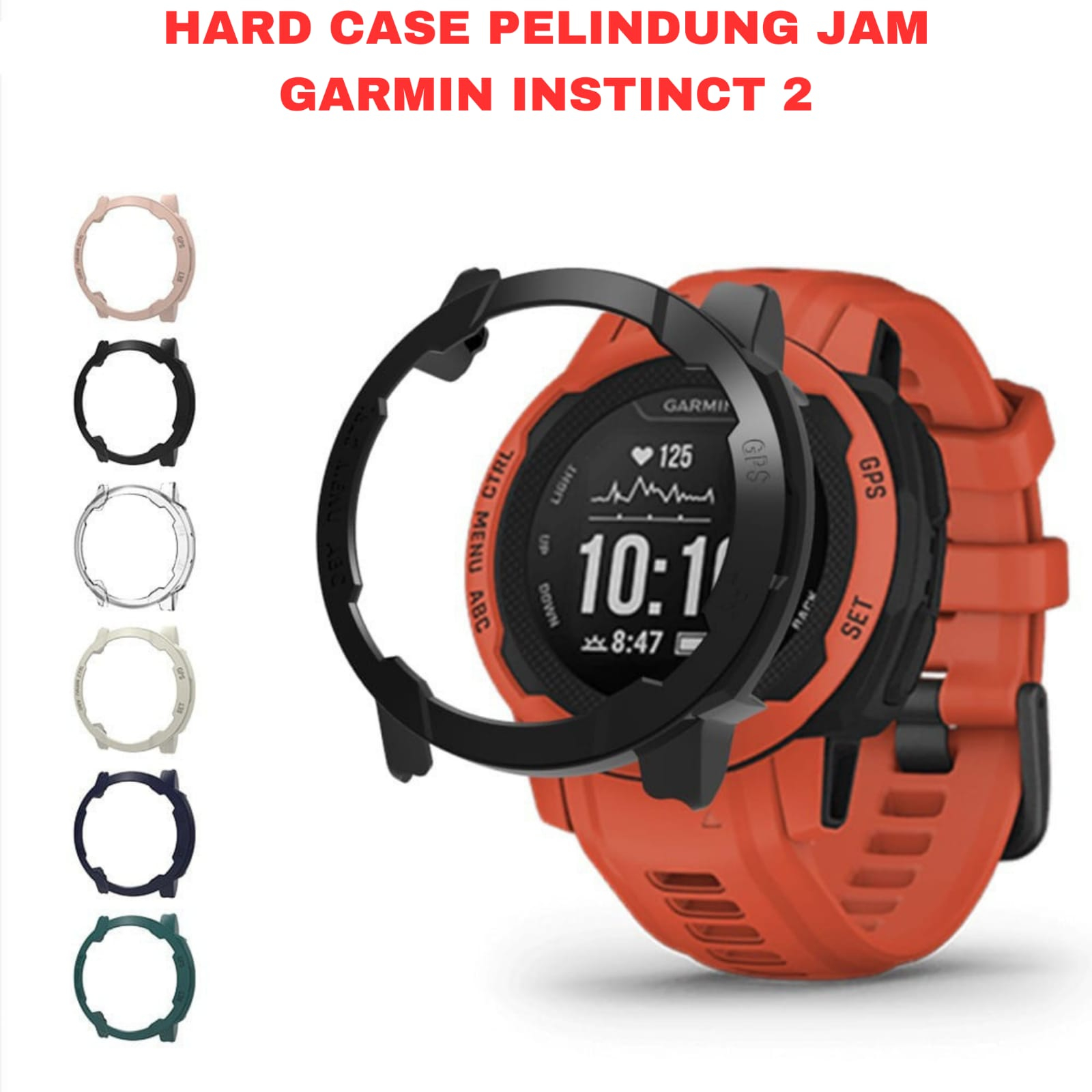 Casing Case Cover Hard GARMIN INSTINCT 2 Bumper Pelindung Jam